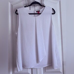 VINCE CAMUTO WOMENS BLOUSE, WHITE, SLEEVELESS, size xl